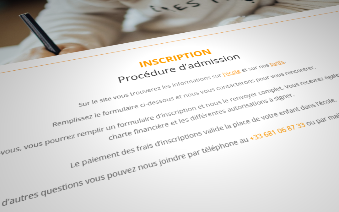 INSCRIPTION 2025 / 2026